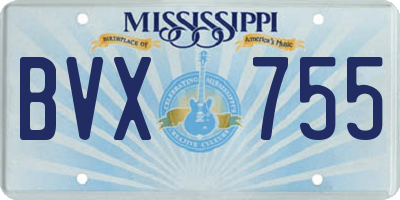 MS license plate BVX755
