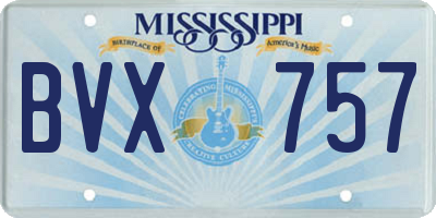 MS license plate BVX757