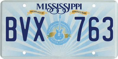 MS license plate BVX763