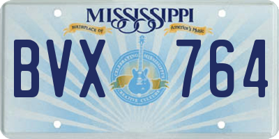 MS license plate BVX764