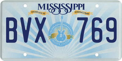 MS license plate BVX769