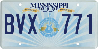 MS license plate BVX771