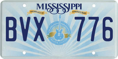 MS license plate BVX776