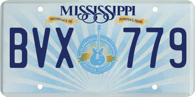 MS license plate BVX779