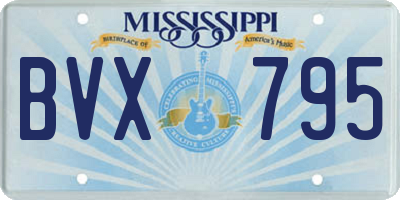 MS license plate BVX795