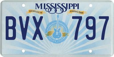 MS license plate BVX797