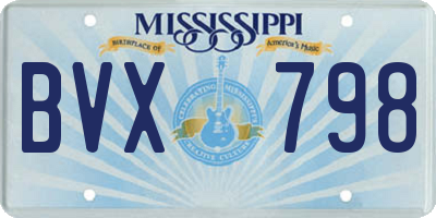MS license plate BVX798