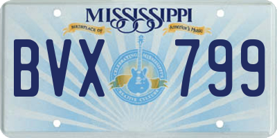 MS license plate BVX799
