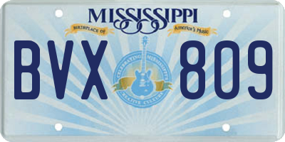 MS license plate BVX809
