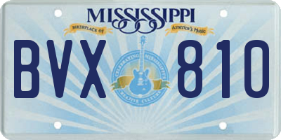 MS license plate BVX810