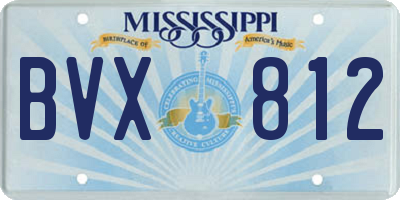 MS license plate BVX812