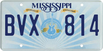 MS license plate BVX814