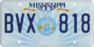 MS license plate BVX818