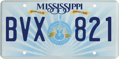 MS license plate BVX821