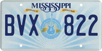 MS license plate BVX822