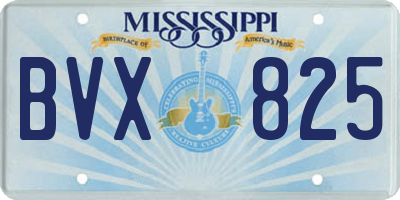 MS license plate BVX825