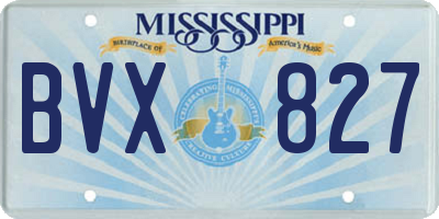 MS license plate BVX827