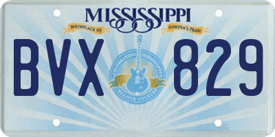 MS license plate BVX829