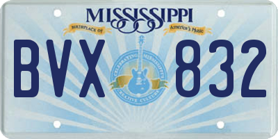 MS license plate BVX832