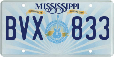 MS license plate BVX833