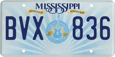 MS license plate BVX836