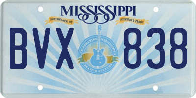 MS license plate BVX838