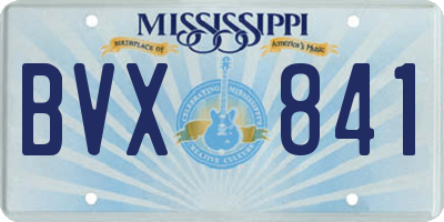 MS license plate BVX841