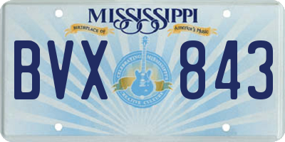MS license plate BVX843