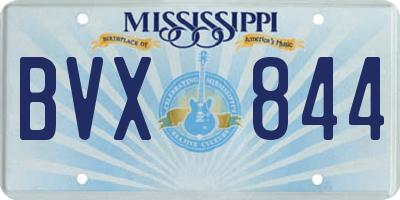 MS license plate BVX844