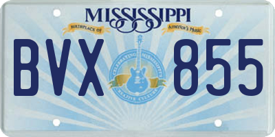 MS license plate BVX855