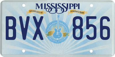 MS license plate BVX856
