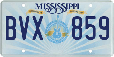 MS license plate BVX859