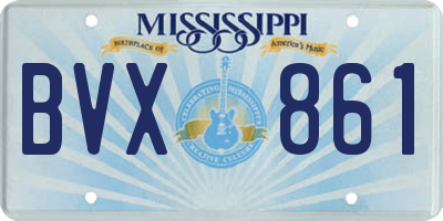 MS license plate BVX861