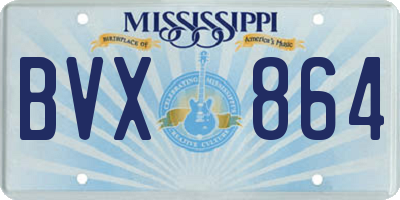 MS license plate BVX864