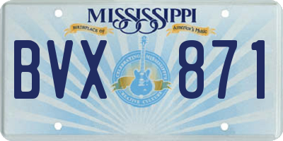 MS license plate BVX871