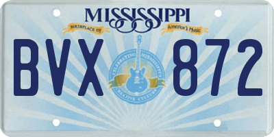 MS license plate BVX872