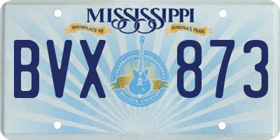 MS license plate BVX873