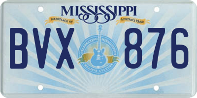 MS license plate BVX876