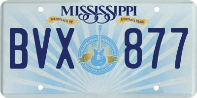 MS license plate BVX877