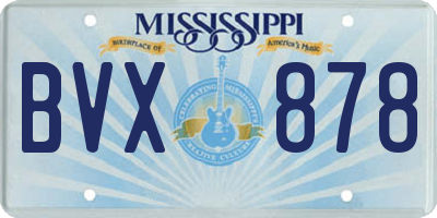 MS license plate BVX878