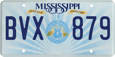 MS license plate BVX879