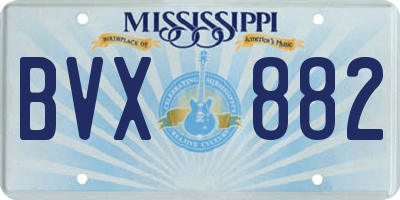 MS license plate BVX882