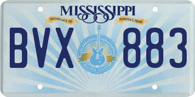 MS license plate BVX883