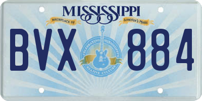 MS license plate BVX884