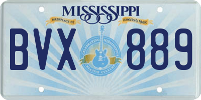 MS license plate BVX889