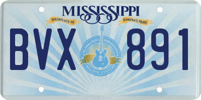 MS license plate BVX891