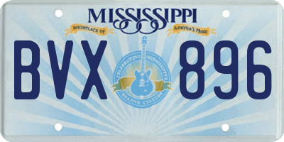 MS license plate BVX896
