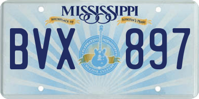 MS license plate BVX897