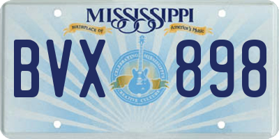 MS license plate BVX898