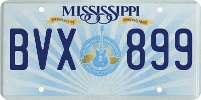 MS license plate BVX899